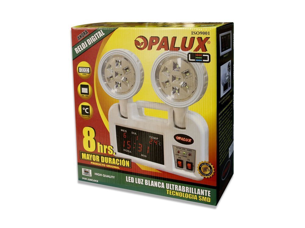 Lámpara de Emergencia 14 LED SMD 9101.220CLOCK OPALUX Opalux